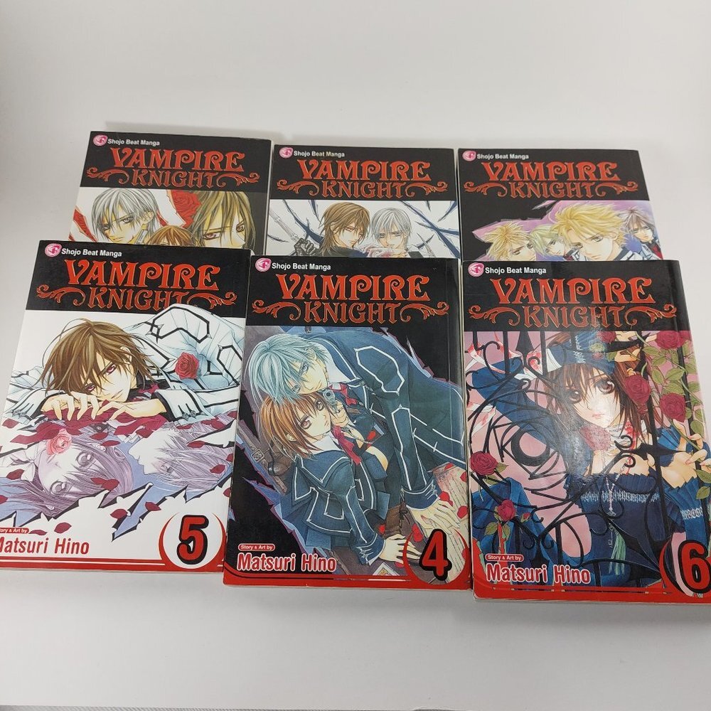 Vampire Knight Volumes 1-6 Manga Set by - Black/Red Covers